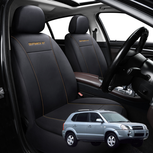 Car Seat Cover for Hyundai Tucson 2004 - 2009 JM - Black-Front Only