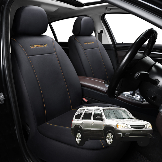 Car Seat Cover for Mazda Tribute 2001 - 2008  - Black-Front Only