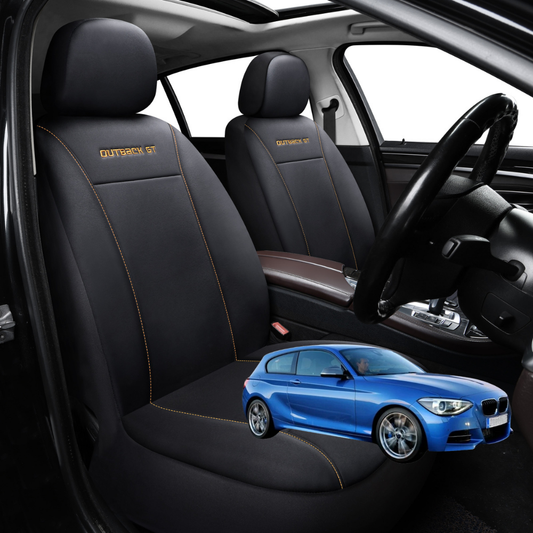 Car Seat Cover for BMW 1 Series 3-Door 2011 - 2019 (F21) - Black-Front Only