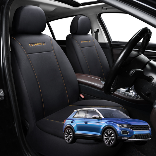 Car Seat Cover for VolksWagen T-Roc 2017 - Current (A1) - Black-Front Only