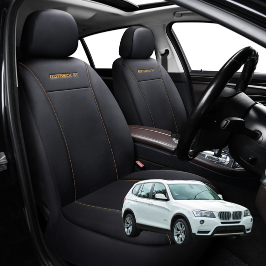 Car Seat Cover for BMW X3 2011 - 2017 (F25) - Black-Front Only
