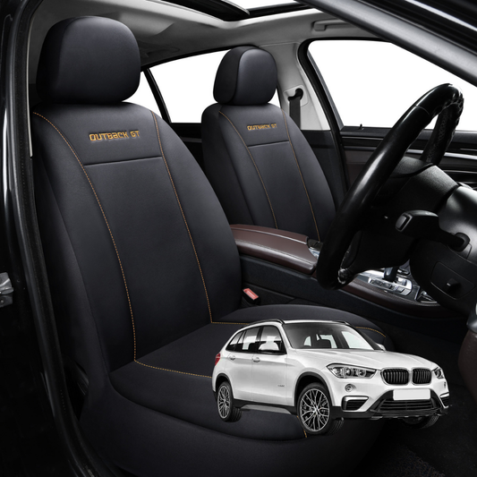 Car Seat Cover for BMW X1 2016 - 2022 (F48) - Black-Front Only
