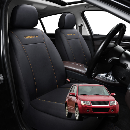 Car Seat Cover for Suzuki Grand Vitara 2005 - 2015 (5-Door) SQ, JT - Black-Front Only