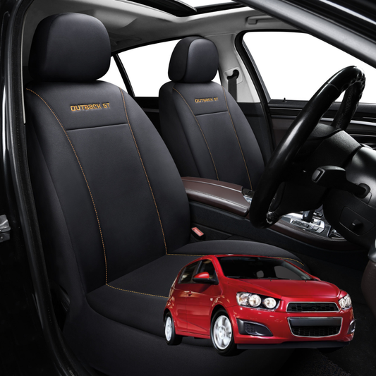 Car Seat Cover for Holden Barina 2011 - 2018 (TM) - Black-Front Only