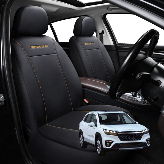 Car Seat Cover for Suzuki S-Cross 2022 - Current  - Black-Front Only