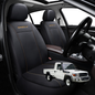 Car Seat Cover for Toyota LandCruiser 70 Single Cab 2012 - Current  - Black-Front Only