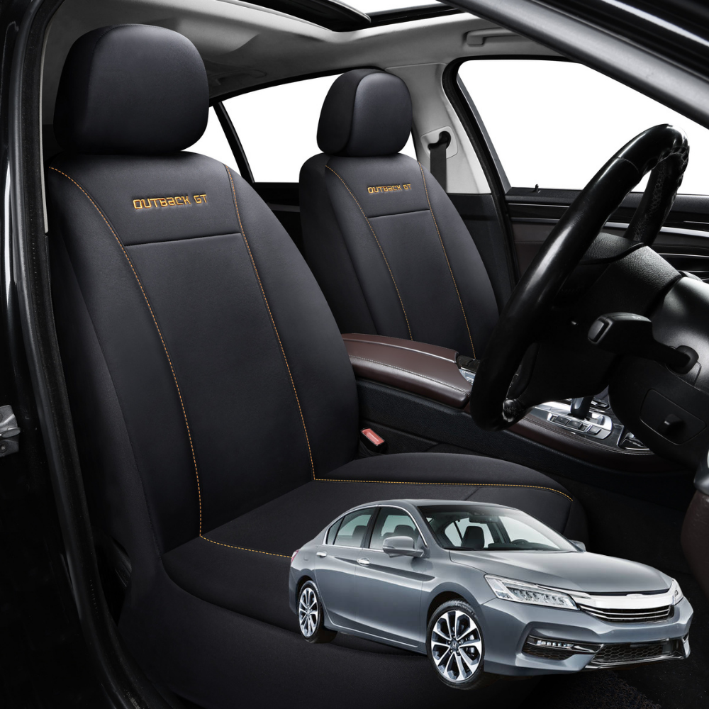 Car Seat Cover for Honda Accord 2012 - 2017 (9th Gen) - Black-Front Only