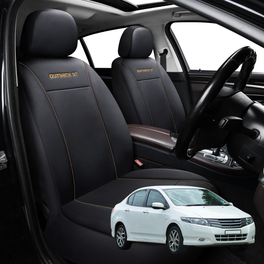 Car Seat Cover for Honda City 2007 - 2014 GM2, GM3 - Black-Front Only