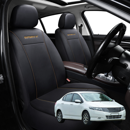 Car Seat Cover for Honda City 2007 - 2014 GM2, GM3 - Black-Front Only