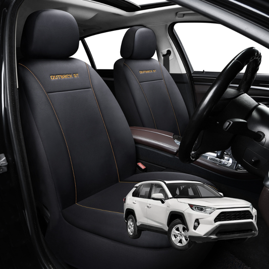 Car Seat Cover for Toyota Rukus 2010 - 2015  - Black-Front Only
