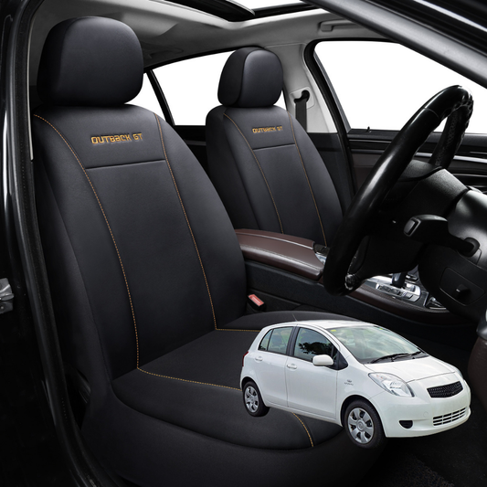 Car Seat Cover for Toyota Yaris 2005 - 2010 XP90 - Black-Front Only