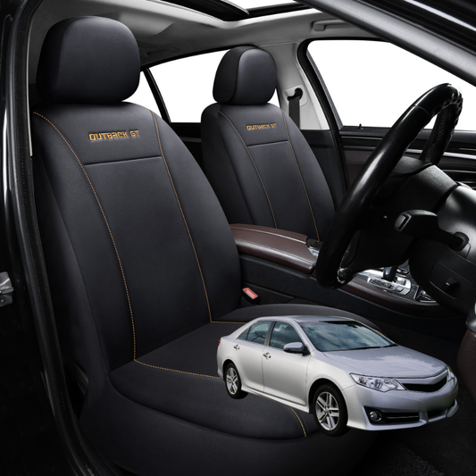 Car Seat Cover for Toyota Camry 2012 - 2017 (XV50) - Black-Front Only