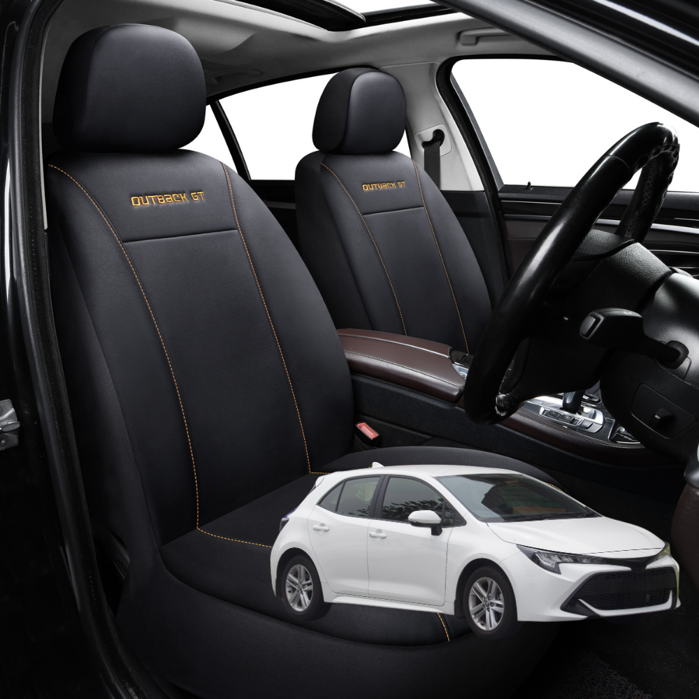 Car Seat Cover for Toyota Corolla 2018 - Current Hatch - Black-Front Only