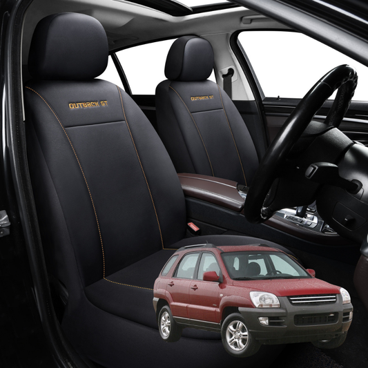 Car Seat Cover for Kia Sportage 2005 - 2010 KM - Black-Front Only