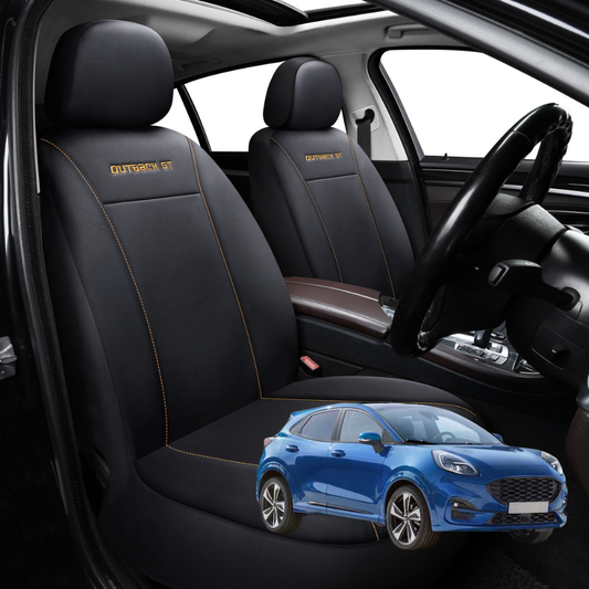 Car Seat Cover for Ford Puma 2019 - Current JK - Black-Front Only