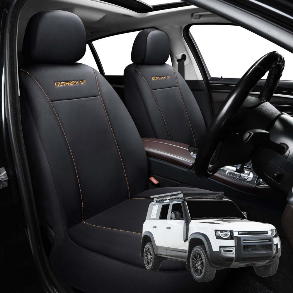 Car Seat Cover for Land Rover Defender 110 2020 - Current L663 - Black-Front Only