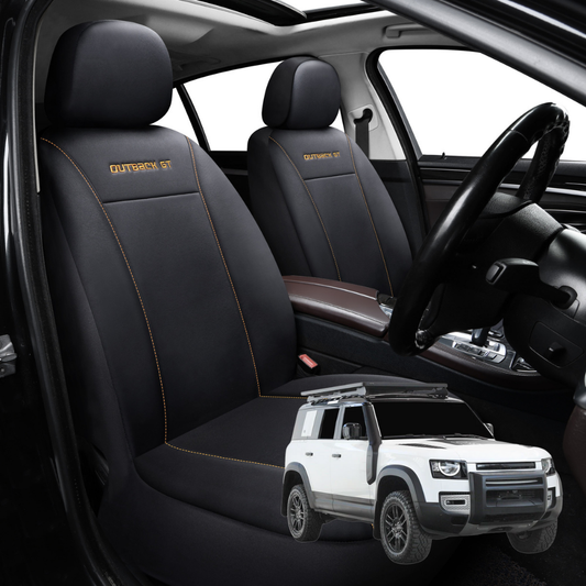 Car Seat Cover for Land Rover Defender 110 2020 - Current L663 - Black-Front Only
