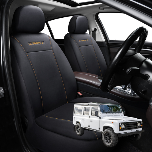 Car Seat Cover for Land Rover Defender 110 1990 - 2007  - Black-Front Only