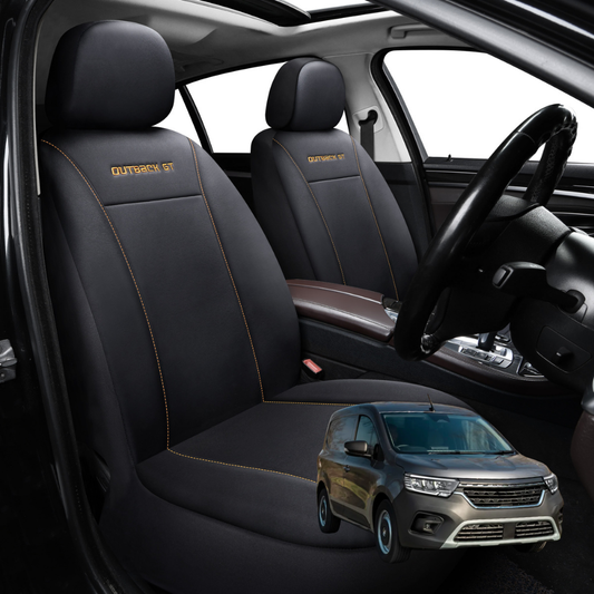 Car Seat Cover for Renault KANGOO 2021 - Current X61 Facelift - Black-Front Only