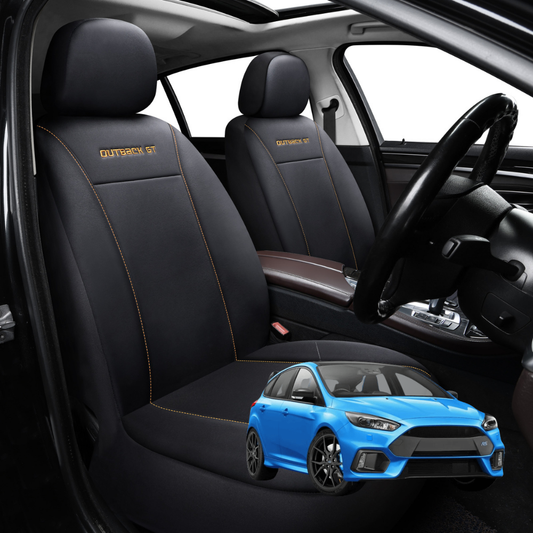 Car Seat Cover for Ford Focus 2011 - 2018 LS, LW,LW MKII, LZ - Black-Front Only