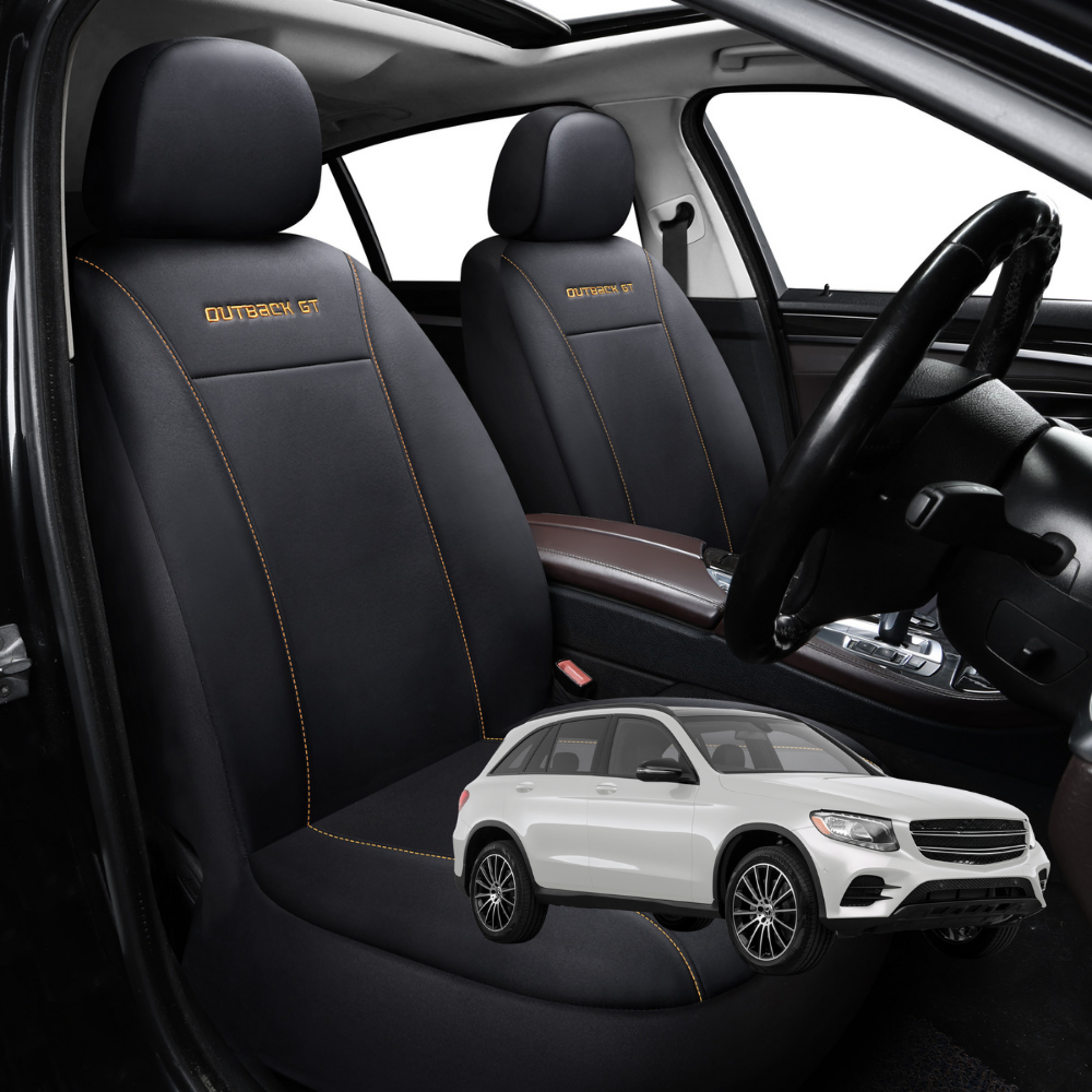 Car Seat Cover for Mercedes-Benz GLC 2015 - 2022 SUV (X253) - Black-Front Only