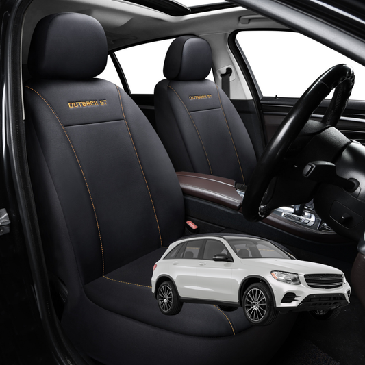 Car Seat Cover for Mercedes-Benz GLC 2015 - 2022 SUV (X253) - Black-Front Only