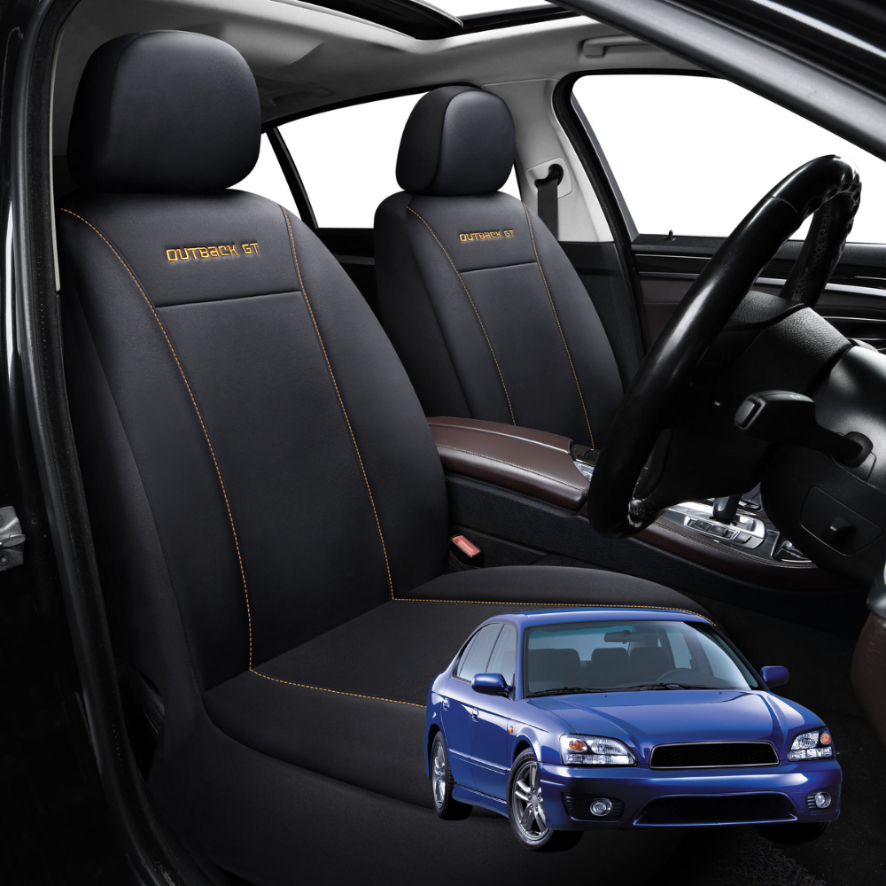 Car Seat Cover for Subaru Liberty 1998 - 2003 (BE/BH) - Black-Front Only