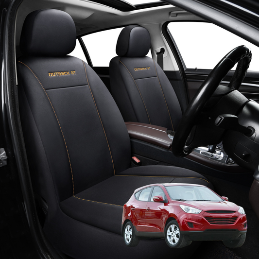 Car Seat Cover for Hyundai iX35 2010 - 2015 (LM) - Black-Front Only