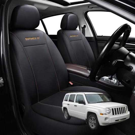 Car Seat Cover for Jeep Patriot 2006 - 2015 MK - Black-Front Only