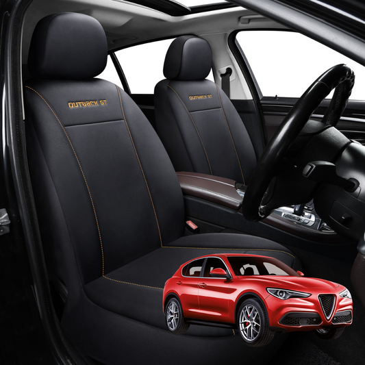 Car Seat Cover for Alfa Romeo Stelvio 2017 - Current (949) - Black-Front Only