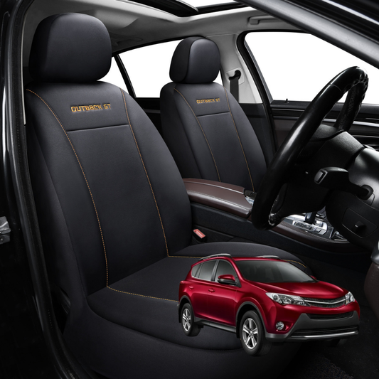 Car Seat Cover for Toyota RAV4 2012 - 2019 (XA40) - Black-Front Only