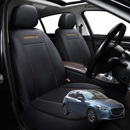 Car Seat Cover for Mazda 2 2014 - Current DL, DJ - Black-Front Only