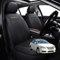 Car Seat Cover for Nissan Pulsar 2013 - 2017 C12, B17 - Black-Front Only