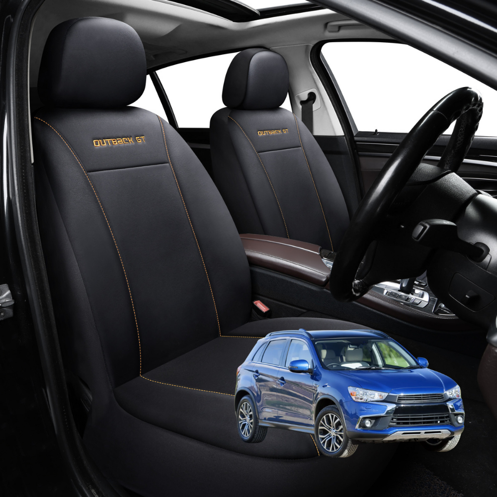 Car Seat Cover for Mitsubishi ASX 2010 - 2023 (GA) - Black-Front Only