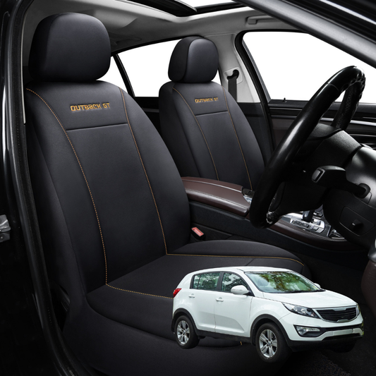 Car Seat Cover for Kia Sportage 2010 - 2015   - Black-Front Only