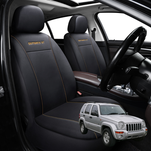 Car Seat Cover for Jeep Cherokee 2002 - 2008 (KJ) - Black-Front Only