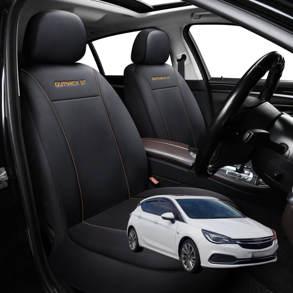 Car Seat Cover for Holden Astra 2016 - 2020 (BL BK) - Black-Front Only