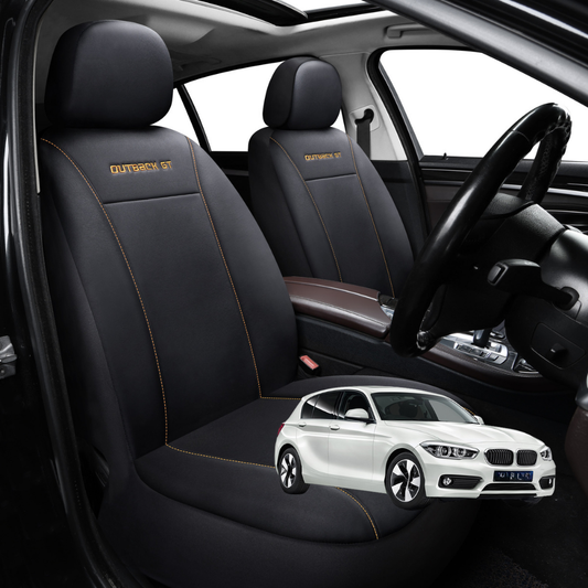 Car Seat Cover for BMW 1 Series 5-Door Hatch 2011 - 2019 (F20) - Black-Front Only