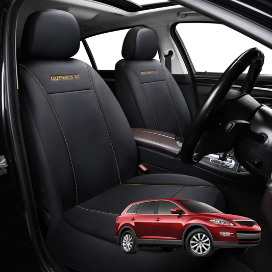Car Seat Cover for Mazda CX-9 2007 - 2016 (TB) - Black-Front Only