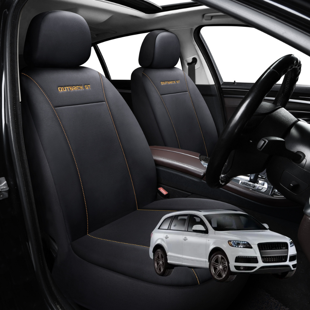 Car Seat Cover for Audi Q7 SQ7 2005 - 2015 4L - Black-Front Only