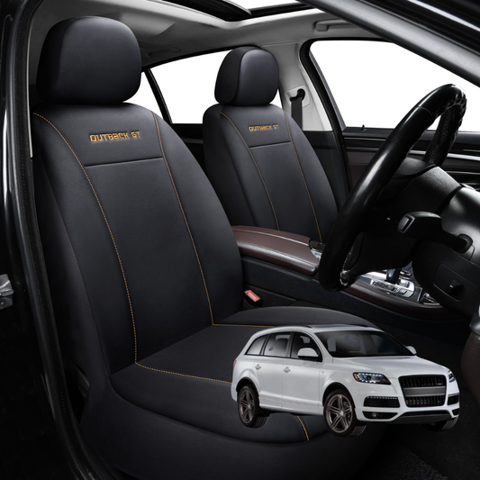 Car Seat Cover for Audi Q7 SQ7 2005 - 2015 4L - Black-Front Only