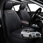 Car Seat Cover for Audi Q7 SQ7 2005 - 2015 4L - Black-Front Only