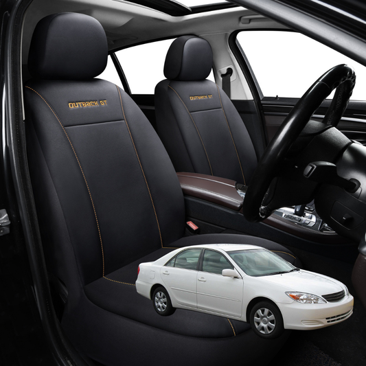 Car Seat Cover for Toyota Camry 2002 - 2006 (XV30) - Black-Front Only