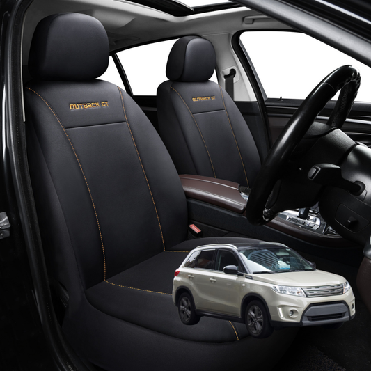Car Seat Cover for Suzuki Vitara 2015 - Current (LY) - Black-Front Only