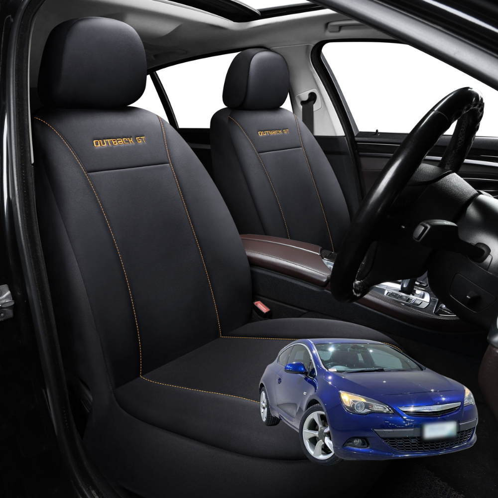 Car Seat Cover for Holden Astra 2009 - 2016 (PJ) - Black-Front Only