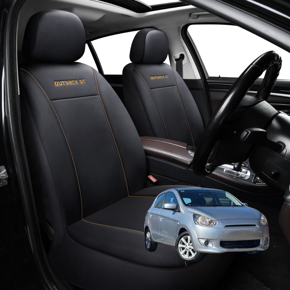 Car Seat Cover for Mitsubishi Mirage 2012 - Current LA - Black-Front Only