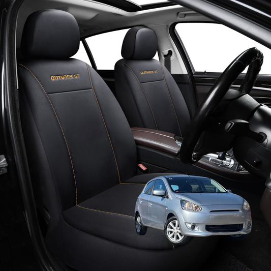 Car Seat Cover for Mitsubishi Mirage 2012 - Current LA - Black-Front Only