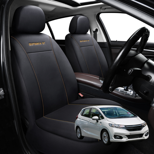 Car Seat Cover for Honda Jazz  2014 - 2021 (FIT GK/GH/GP) - Black-Front Only