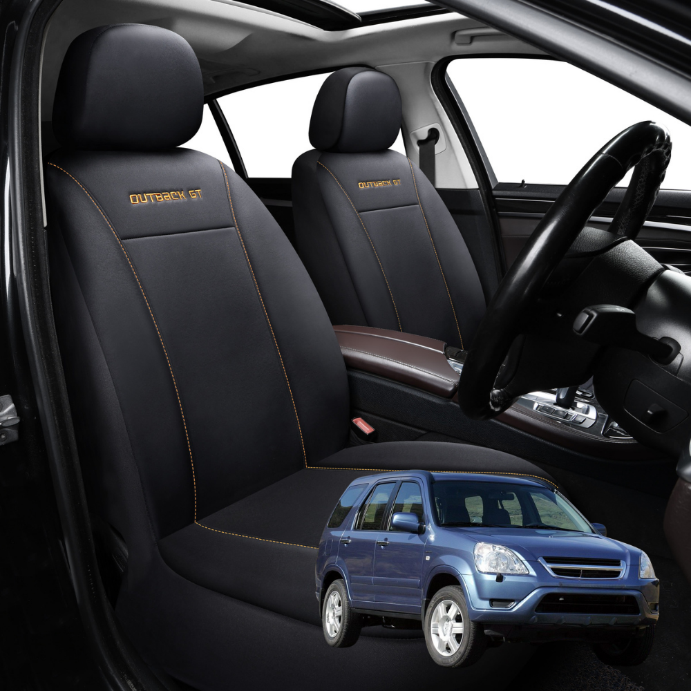 Car Seat Cover for Honda CR-V 2002 - 2006  - Black-Front Only