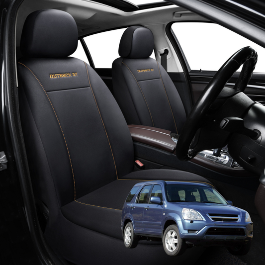 Car Seat Cover for Honda CR-V 2002 - 2006  - Black-Front Only